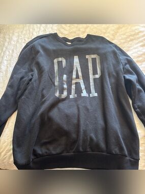 GAP womens XL Black Logo Sweatshirt